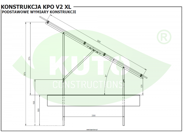 KPO V2 XL- 7 Verzinkter Stahl mit Magnelis-Beschichtung  PV Solar Photovoltaik Befestigung 1125