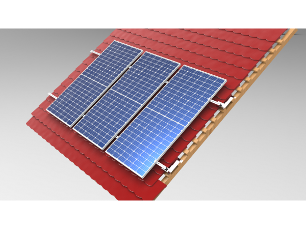 Cârlig de acoperiș larg pentru țigle plate neregulate 2x135_430 Oțel inoxidabil PV Solar Fotovoltaice Montare 813
