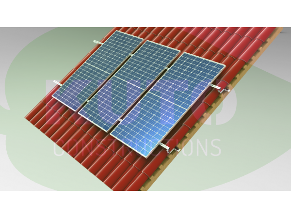 Cârlig Vario dublu reglabil DOUBLE L115  Oțel inoxidabil PV Solar Fotovoltaice Montare 857