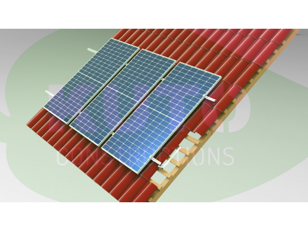 Verstellbarer Griff Eska 4x30  L500 Dachhaken Edelstahl PV Solar Photovoltaik Befestigung 929